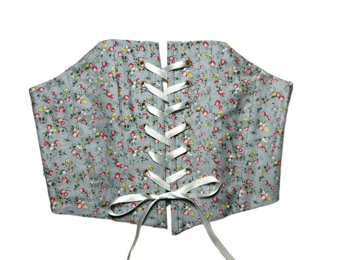 Upcycled Venus Corset (Strawberry Print) in M