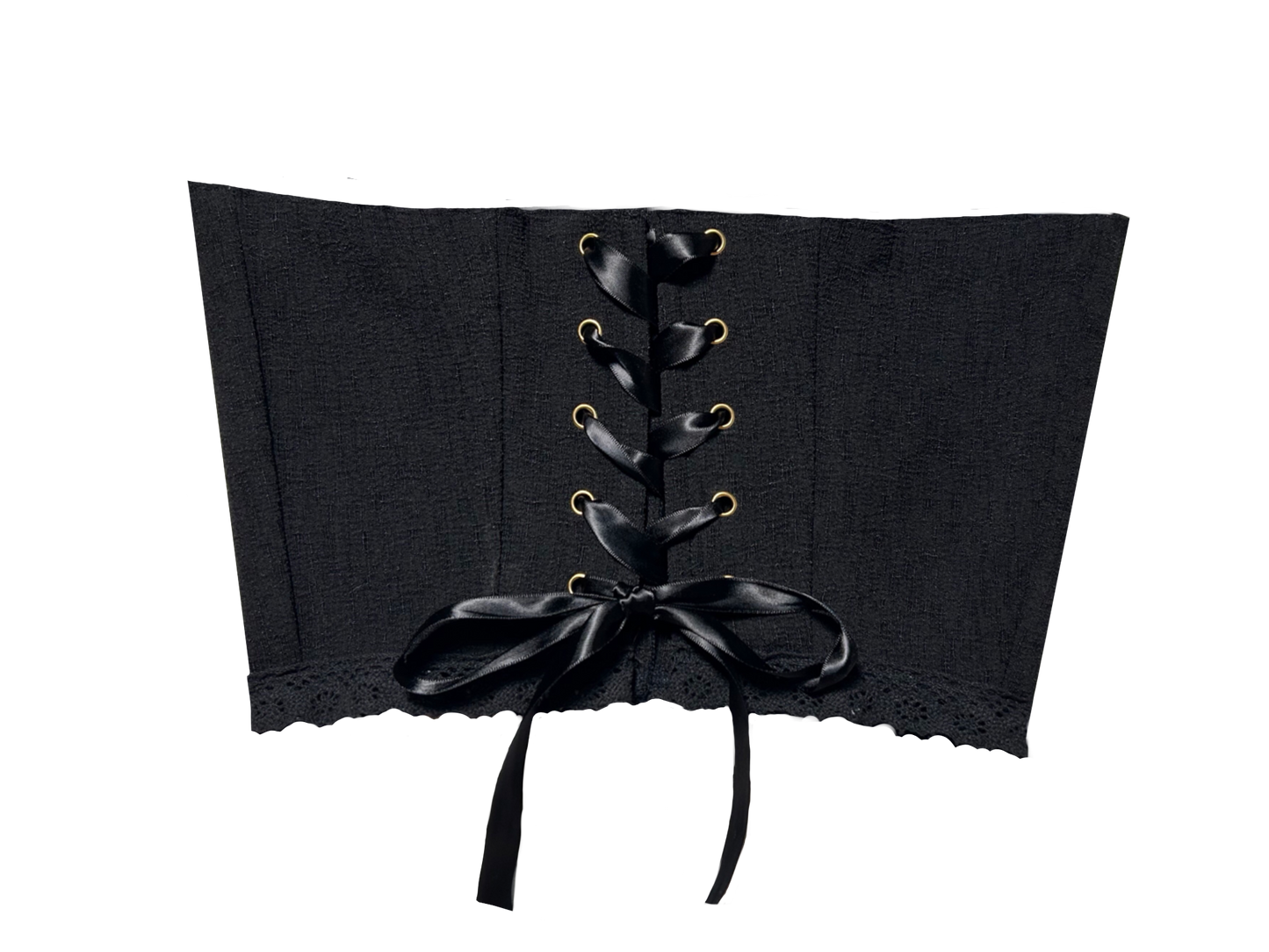 Upcycled Nalia Corset in S/M (Obsidian)
