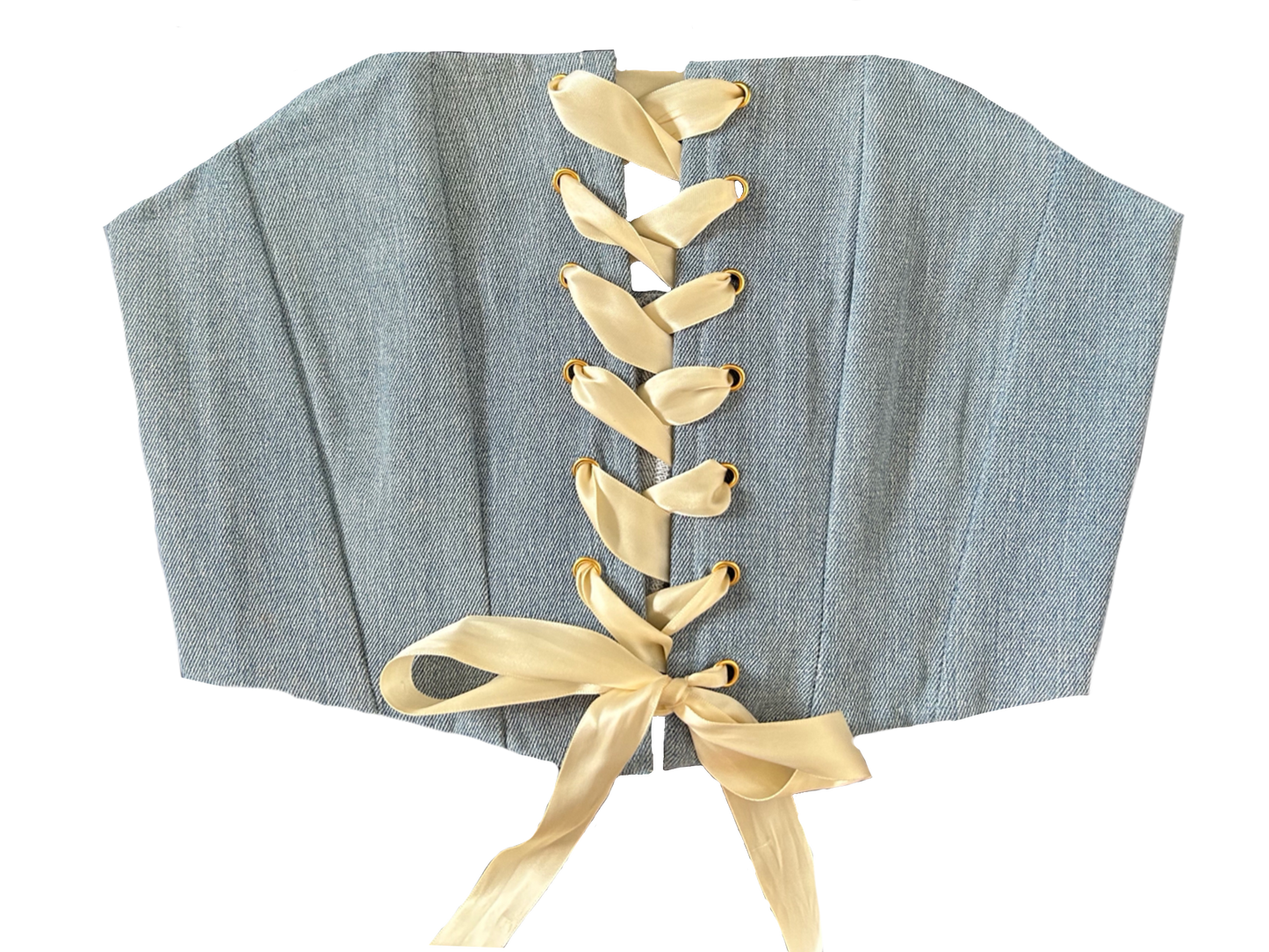 Upcycled Venus Corset (Denim) S
