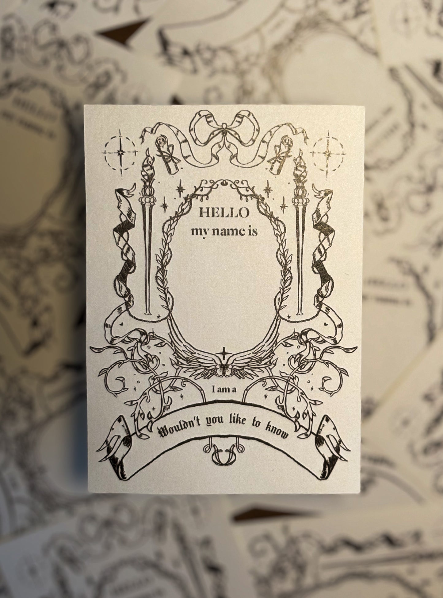 HELLO MY NAME IS.... colouring stickers