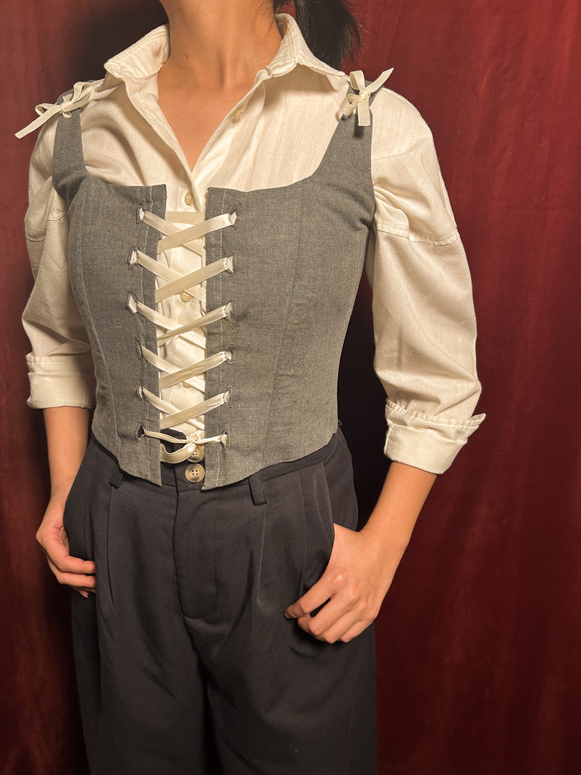 Upcycled Vienna Corset Stays (Dyed Calico) in UK 8