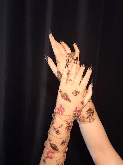 Kismet Mitts Pink Floral (M)