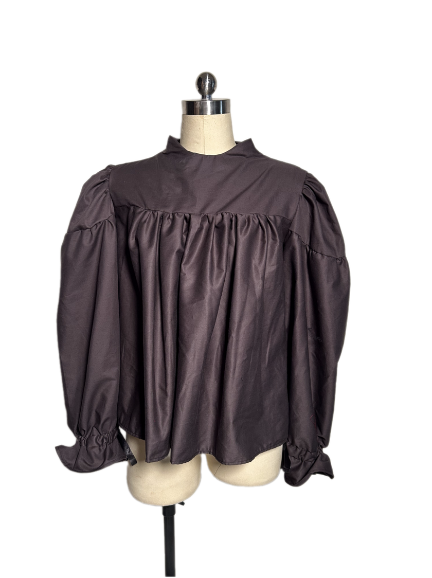 Odette Top (Black Cotton) in M