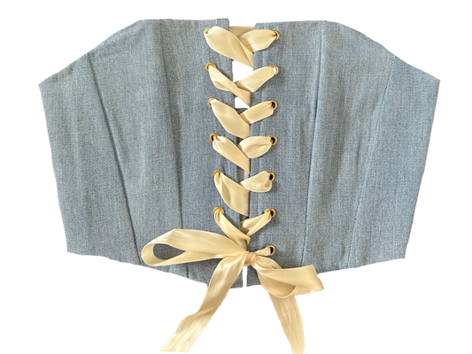 Upcycled Venus Corset (Denim) S