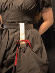 Red Ribbon White Cotton Eldritch Belt Hike