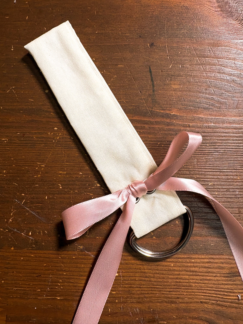 Pink Ribbon White Cotton Eldritch Belt Hike
