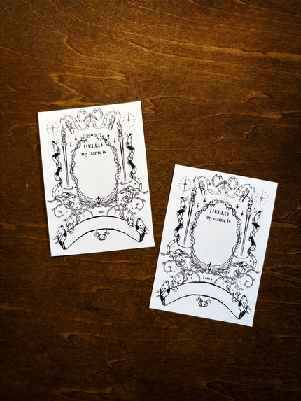 HELLO MY NAME IS.... colouring stickers