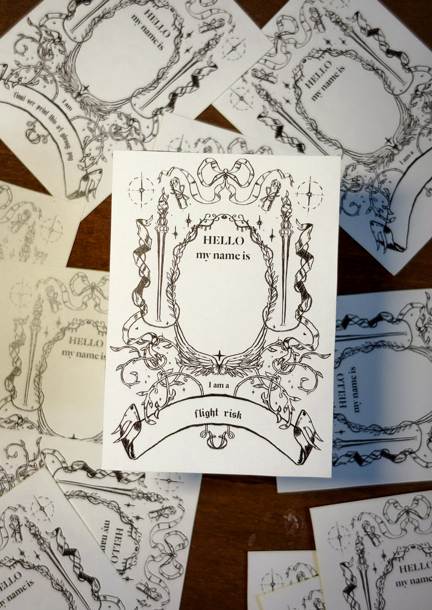 HELLO MY NAME IS.... colouring stickers