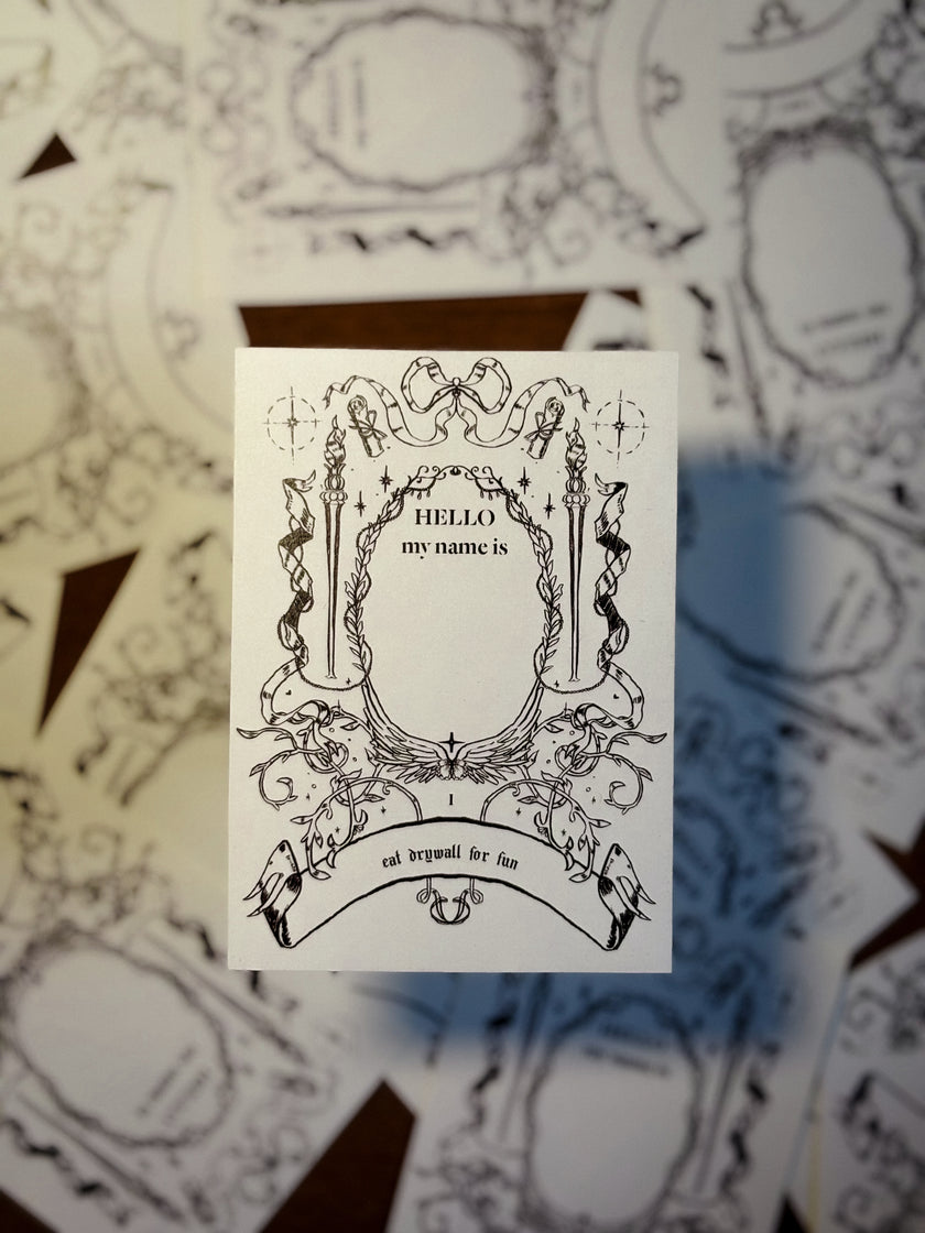 HELLO MY NAME IS.... colouring stickers