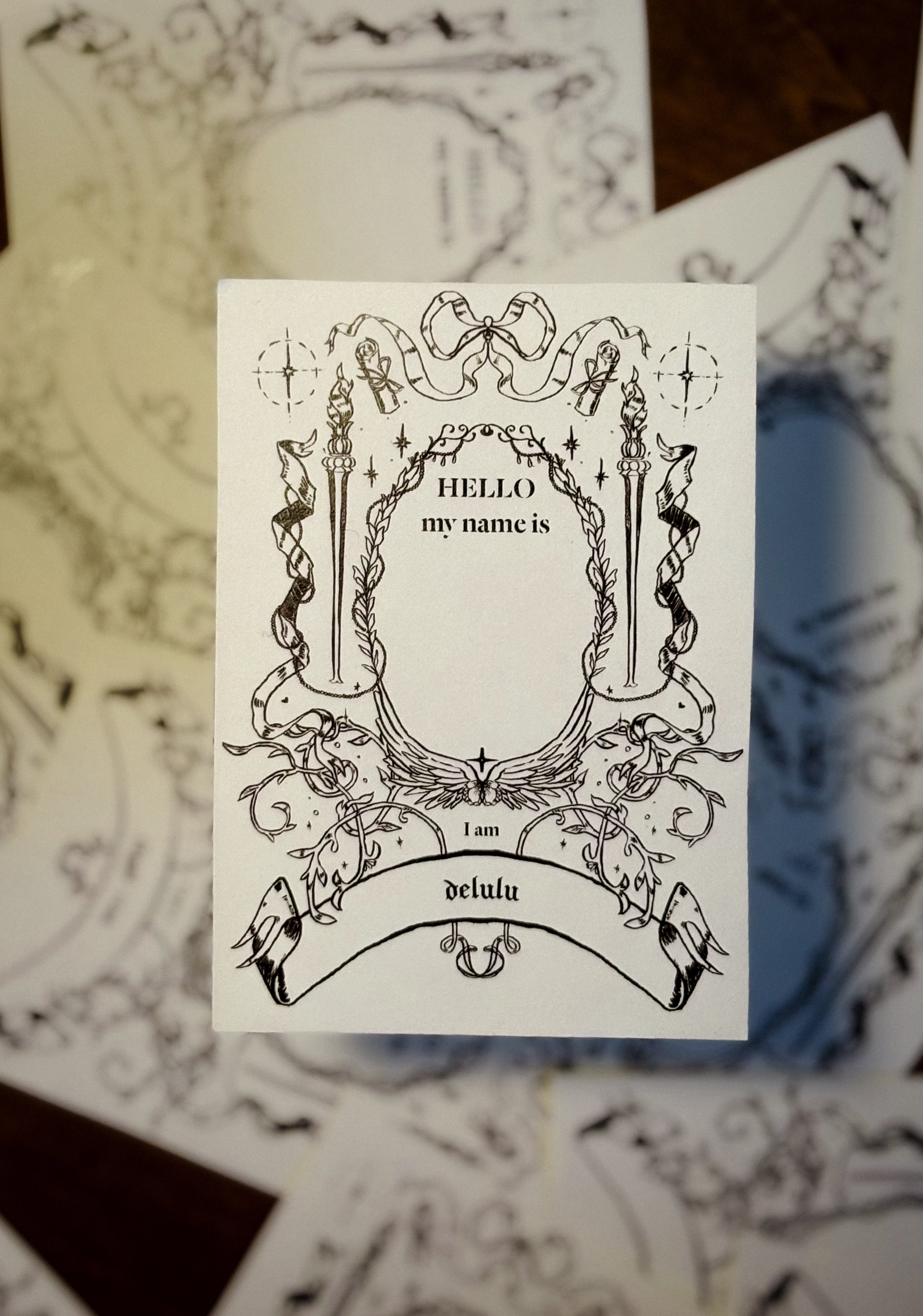 HELLO MY NAME IS.... colouring stickers