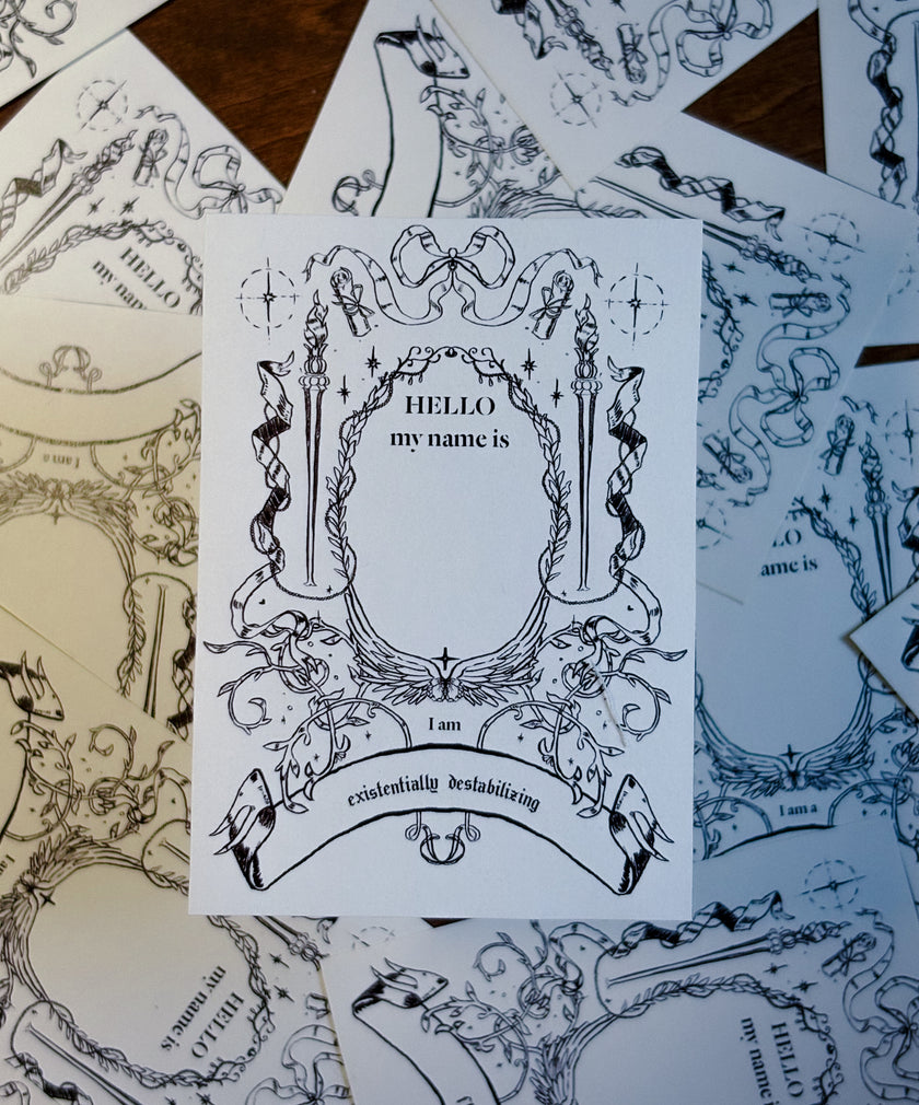 HELLO MY NAME IS.... colouring stickers