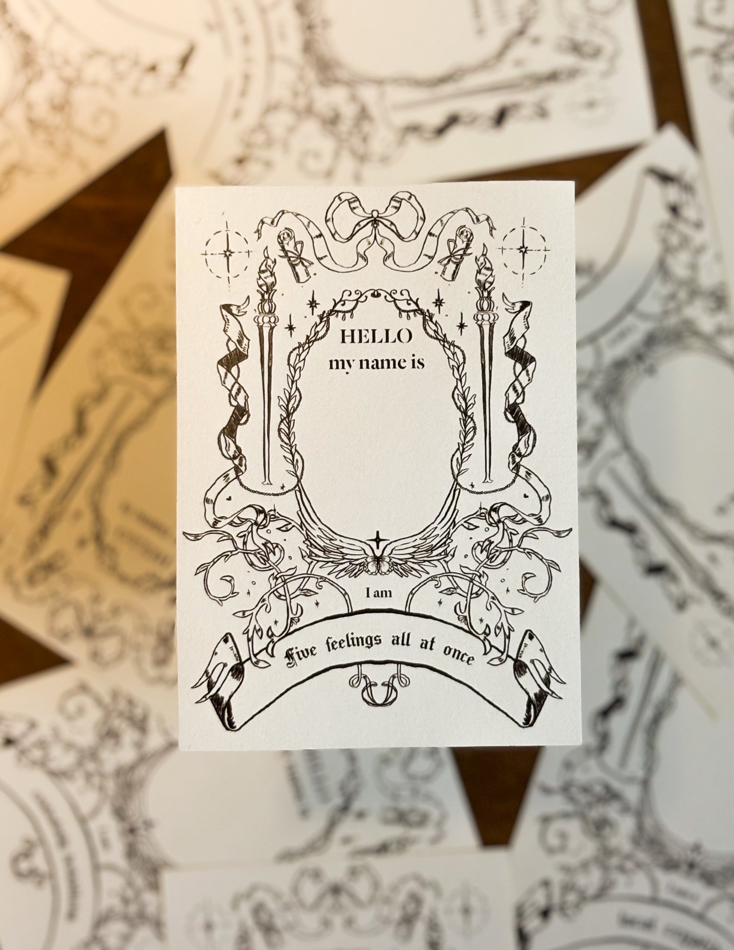 HELLO MY NAME IS.... colouring stickers