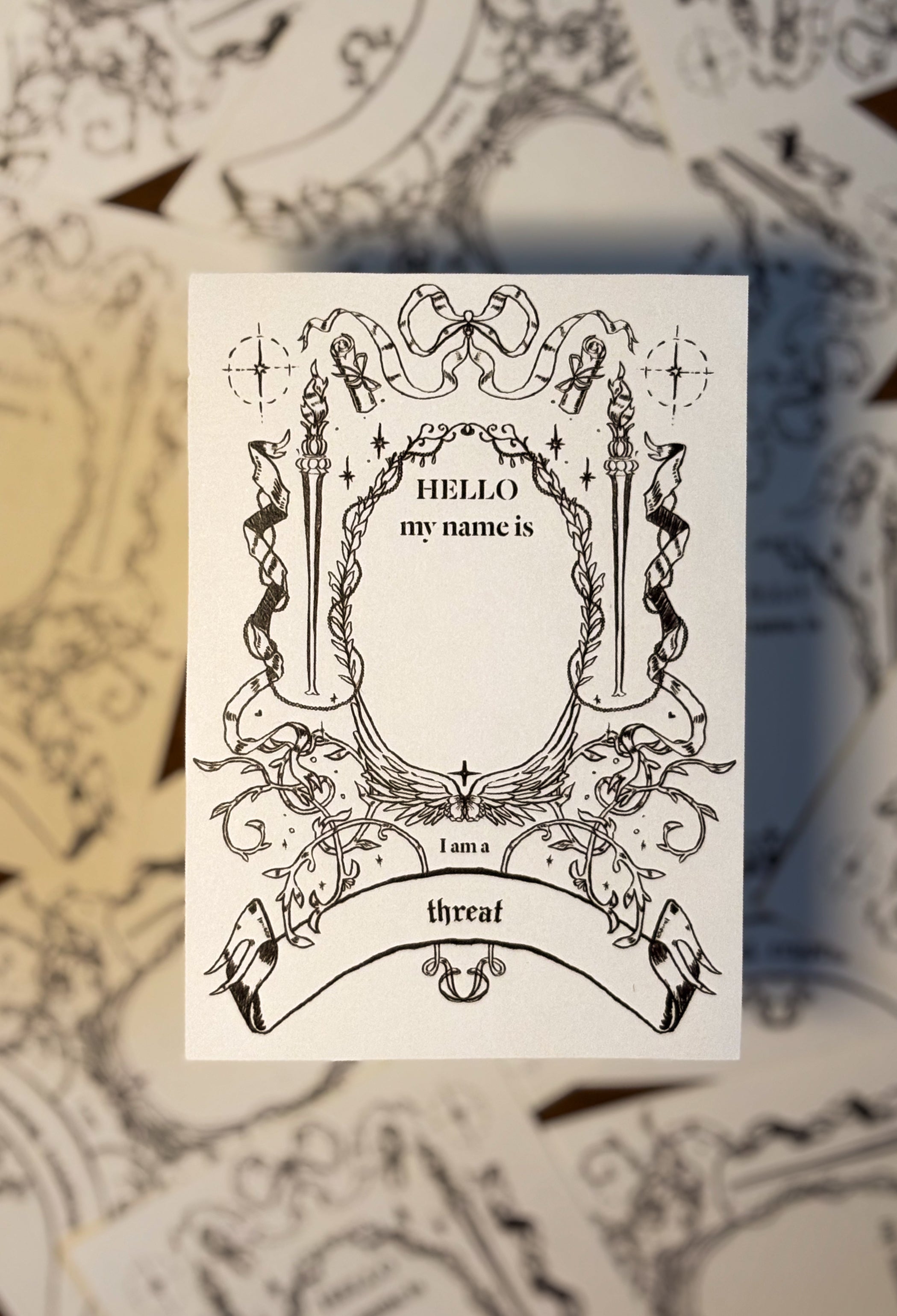 HELLO MY NAME IS.... colouring stickers