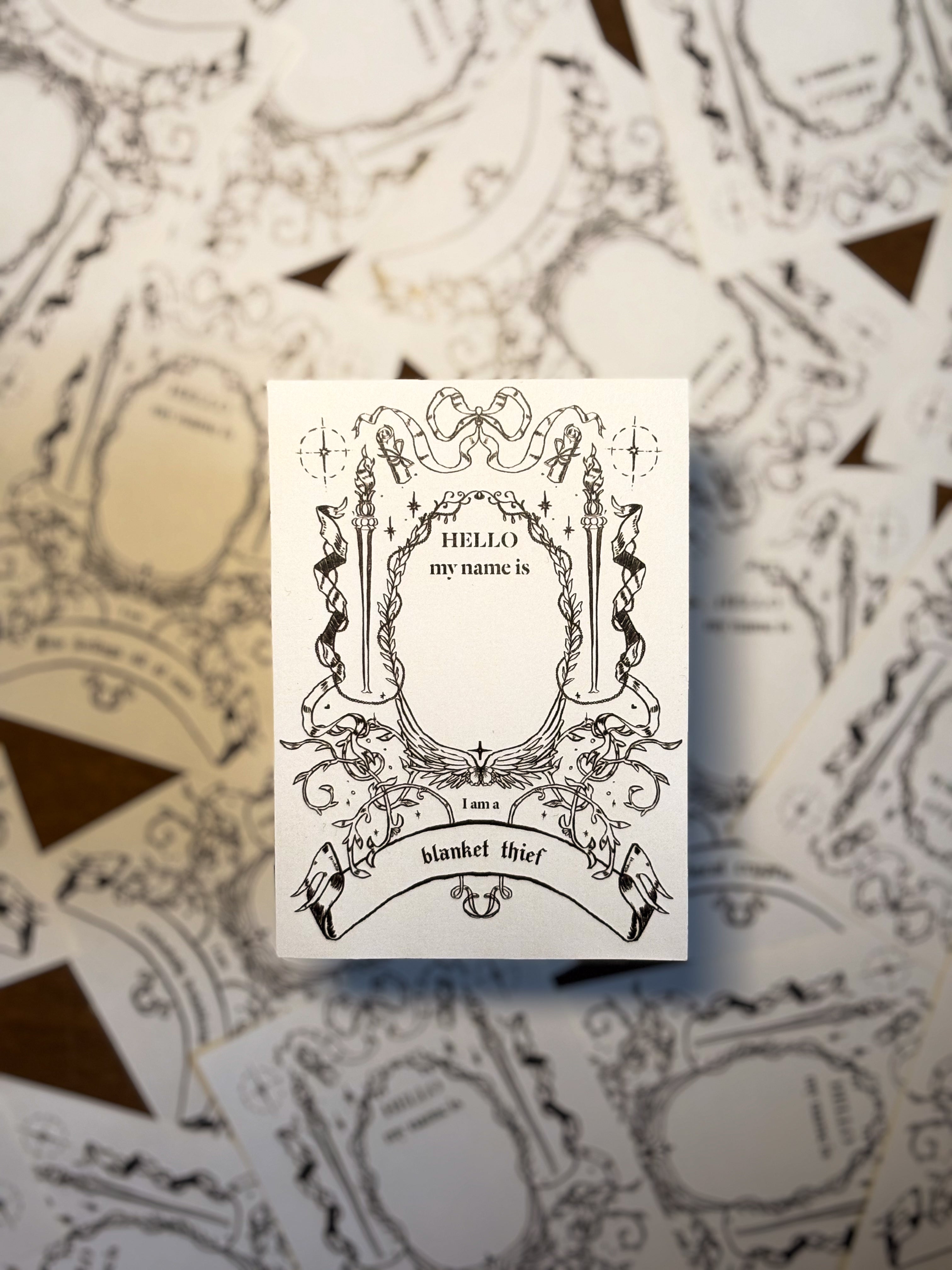 HELLO MY NAME IS.... colouring stickers