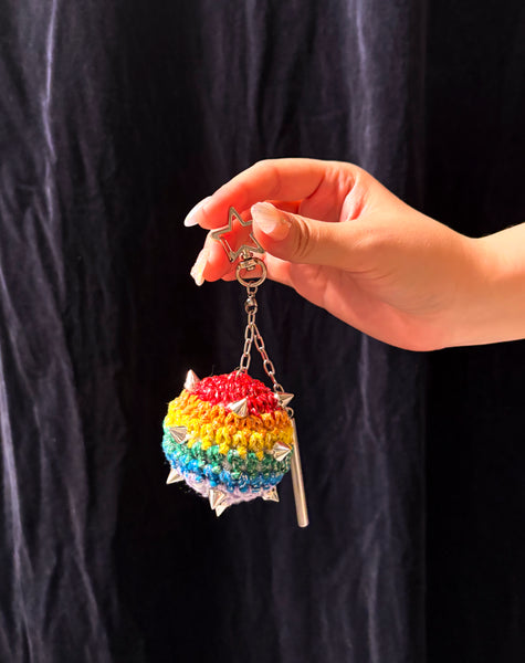 Kleos Morning Star Flail Keychain/Fidget (Rainbow)