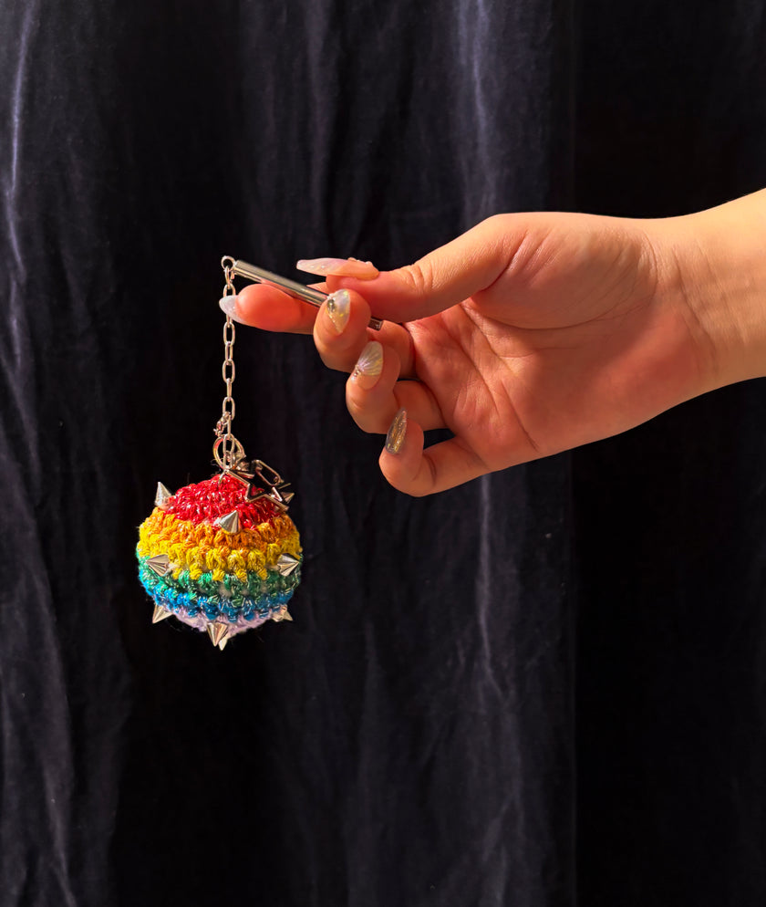 Kleos Morning Star Flail Keychain/Fidget (Rainbow)