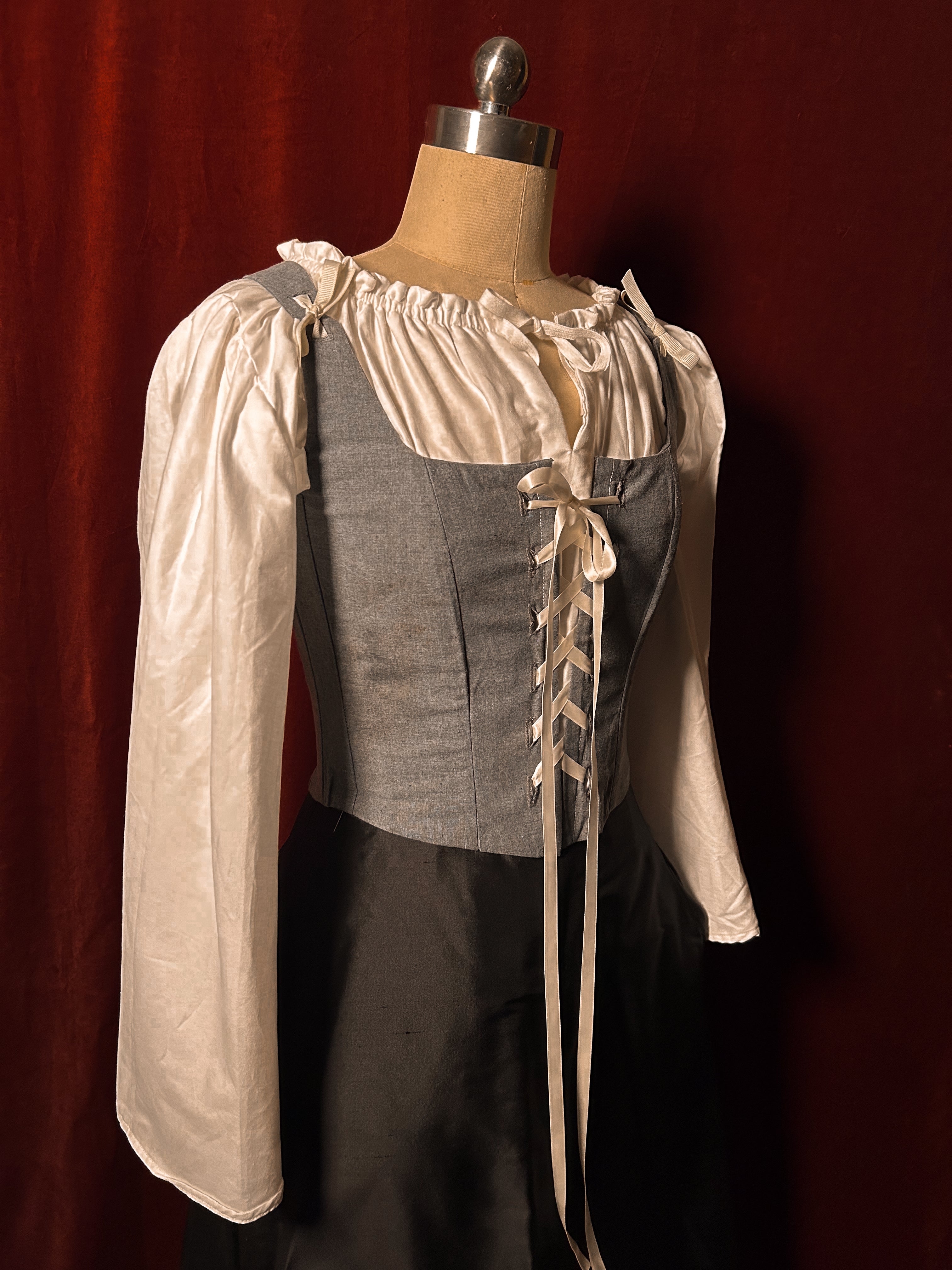 Upcycled Vienna Corset Stays (Dyed Calico) in UK 8