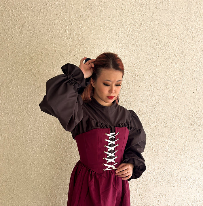 Odette Top (Black Cotton) in M