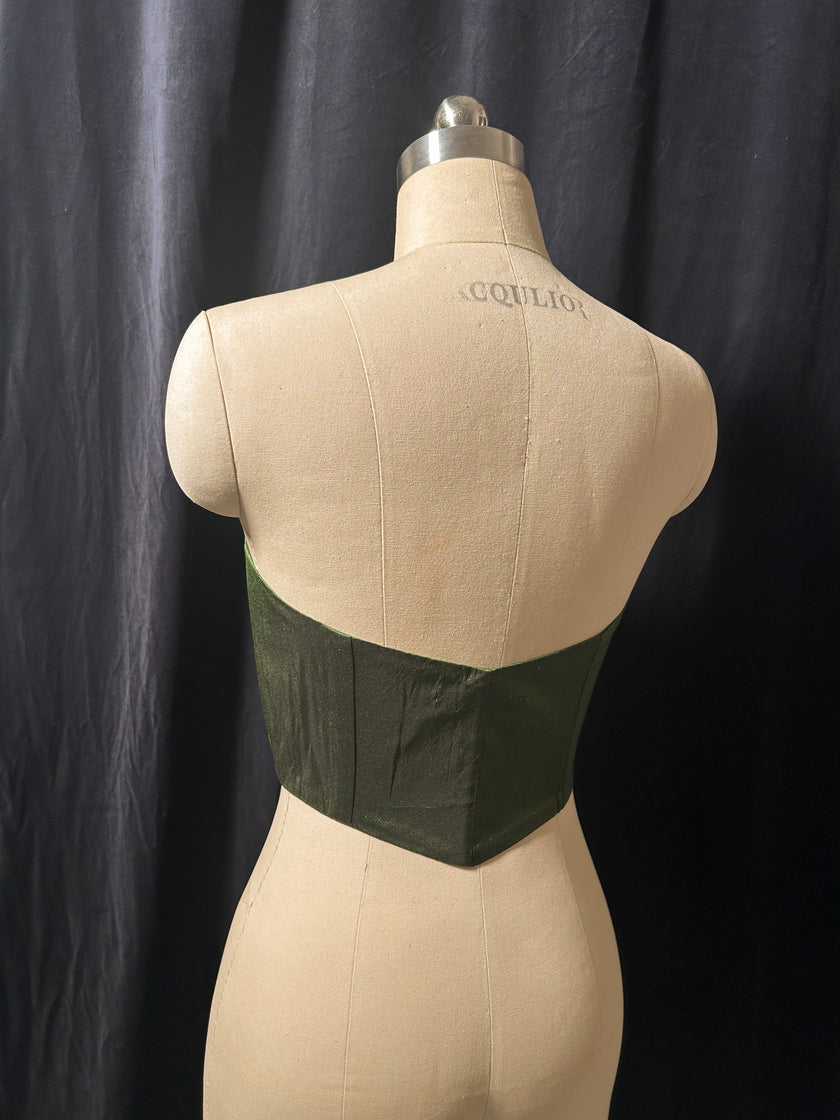 Venus Corset Green Silk (S)