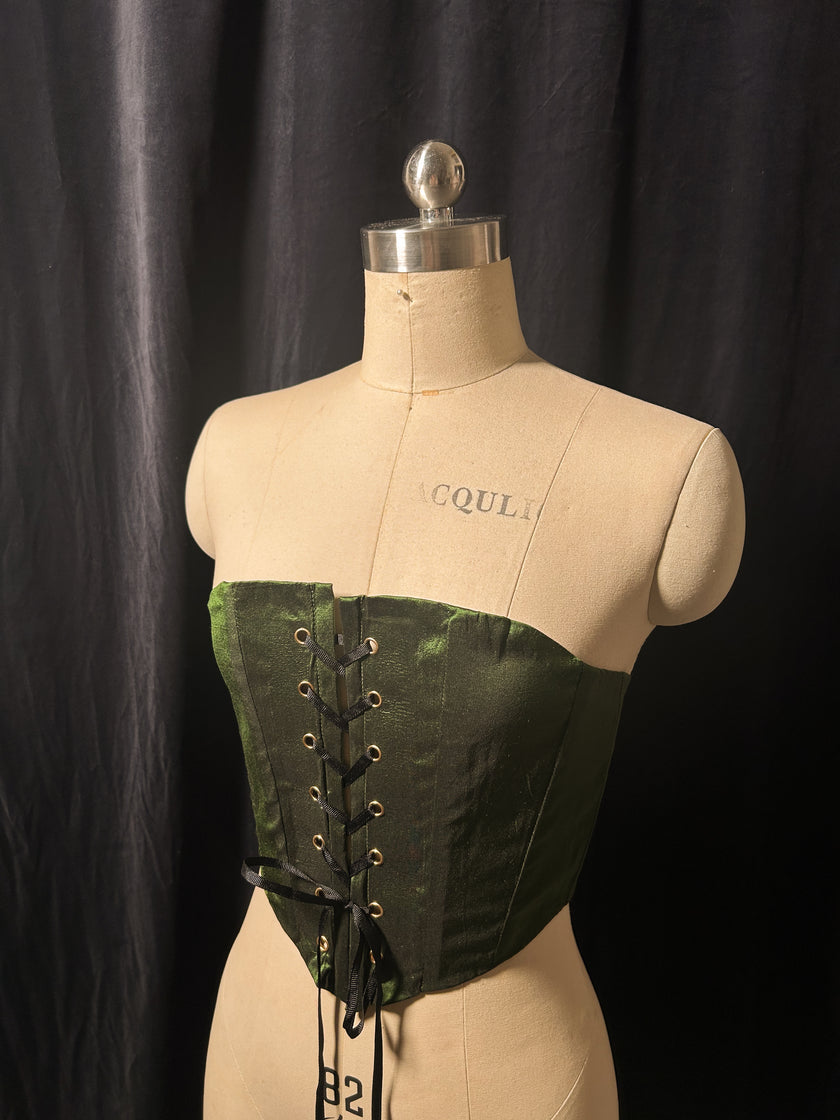 Venus Corset Green Silk (S)